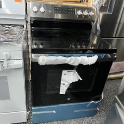 GE Stainless Steel 30” Electric Range Stove With Crisp Mode