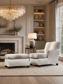 Custom chair and ottoman