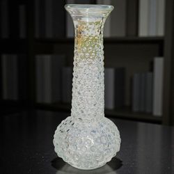 Vintage Vase Brody Hobnail Flower Bud Clear Glass USA Home Decor