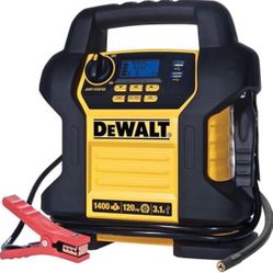 DEWALT DXAEJ14 Digital Portable Power Station Jump Starter - 1400 Peak Amps with 120 PSI Compressor, AC Charging Cube, USB Port for Electronic Devices
