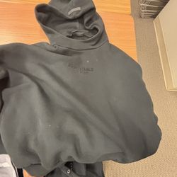 black essential hoodie