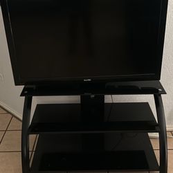 Black Glass Tv Stand 
