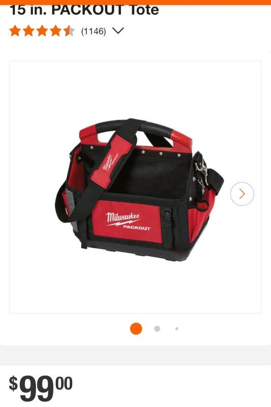 Milwaukee 15 in Packout Tote Bag