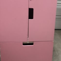 Pink Storage Cabinet For Girls Brought In IKEA 