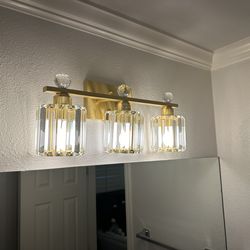 Gold Bathroom Vanity Light
