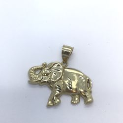 Gold 10k Elephant Pendant New 