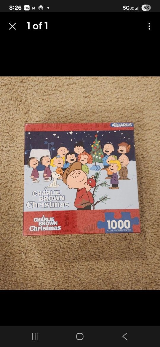 A Charlie Brown Christmas 1000 Piece Jigsaw Puzzle Aquarius 20”x28” SEALED NIB