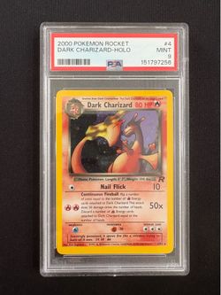 PSA 9 Dark Charizard Holo #4 2000 Pokemon Rocket - Recently Graded New Cert MINT Card