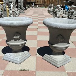 New Flower Pots Made Out Of Cement Perfect Gift 
