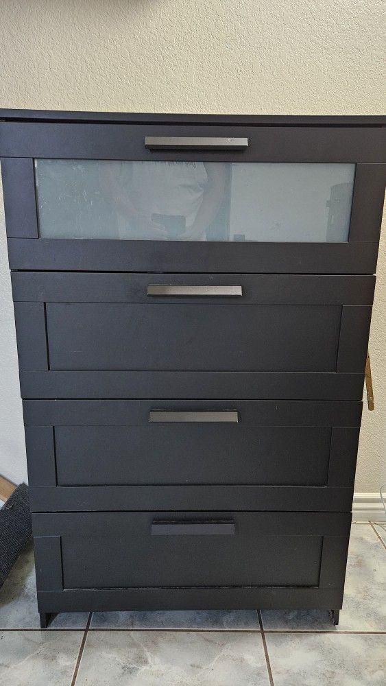 Ikea BRIMNES
4-drawer chest dresser, black