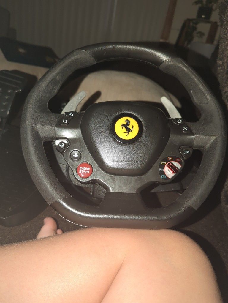 Playstation PC Nintendo Xbox Steering Wheel And Pedals For Simulator Driving
