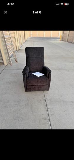 Dark Brown Fabric Recliner Chair