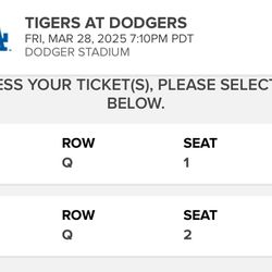 LA Dodgers Tickets 2025
