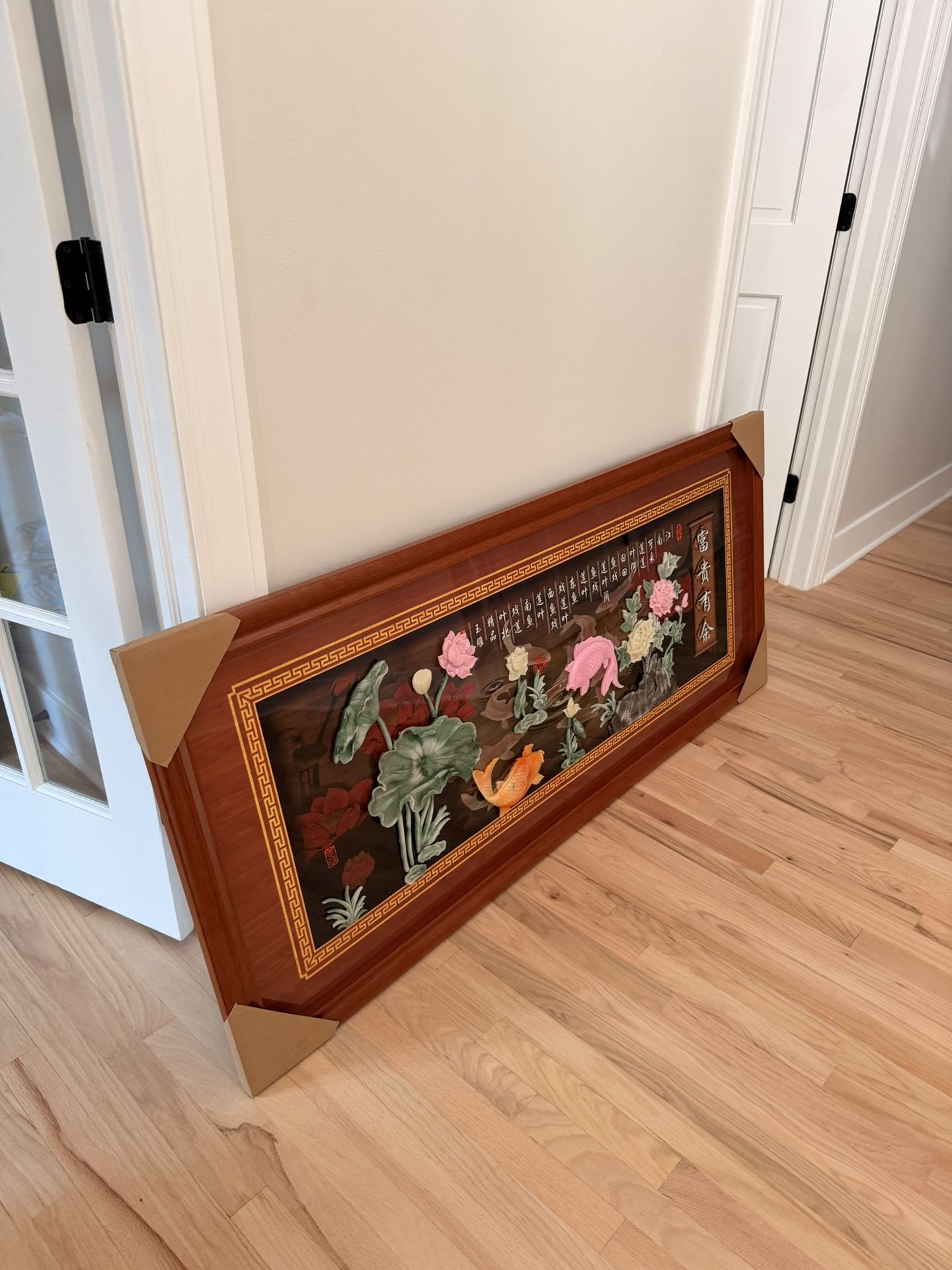 Wooden frame With Stone artwork