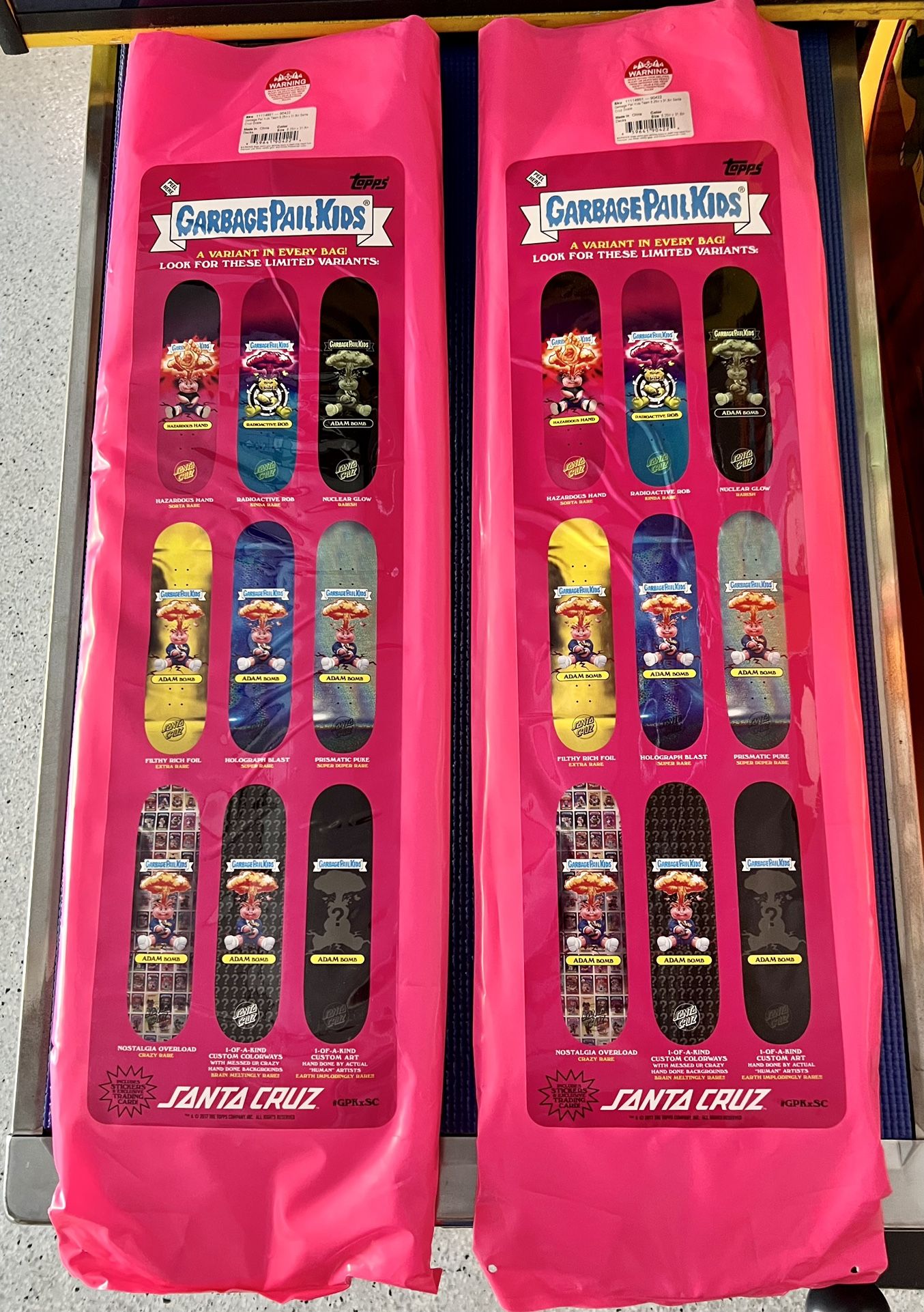 Santa Cruz Garbage Pail Kids Skateboard decks