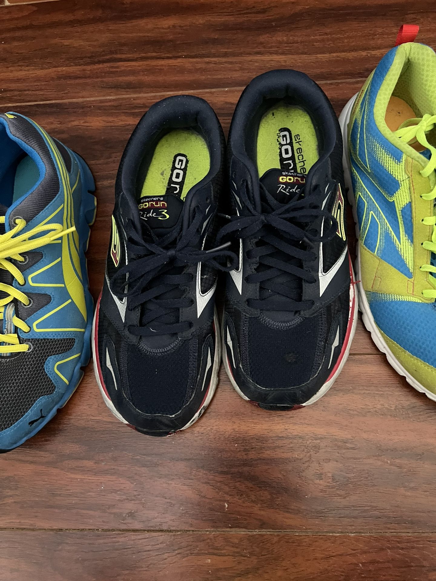 Left Puma Middle Sketchers Last Reebok 10.5 Mans