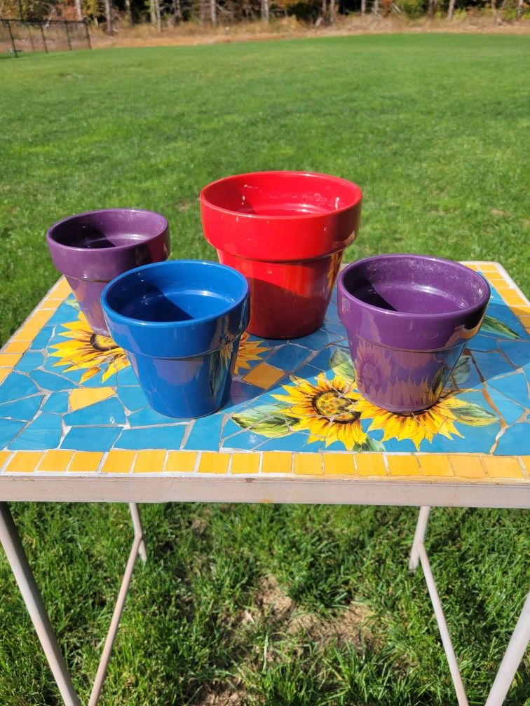 Colored Flower Pots