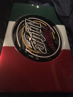 Mexico flag Miller lite neon bar light