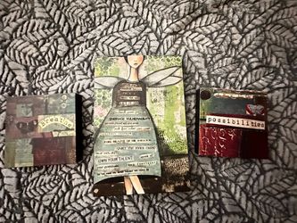 Mixed Media Inspirational Wall Art Set of 3