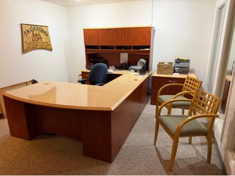 Executive U-Shaped Office Desk Suite