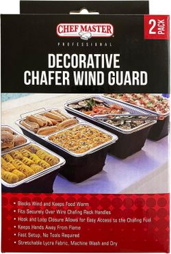2-Pack Chafer Wind Guard Dish Covers – Buffet Food Warmer Screens