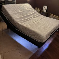 Adjustable Bed & Mattress  with Queen Mattress