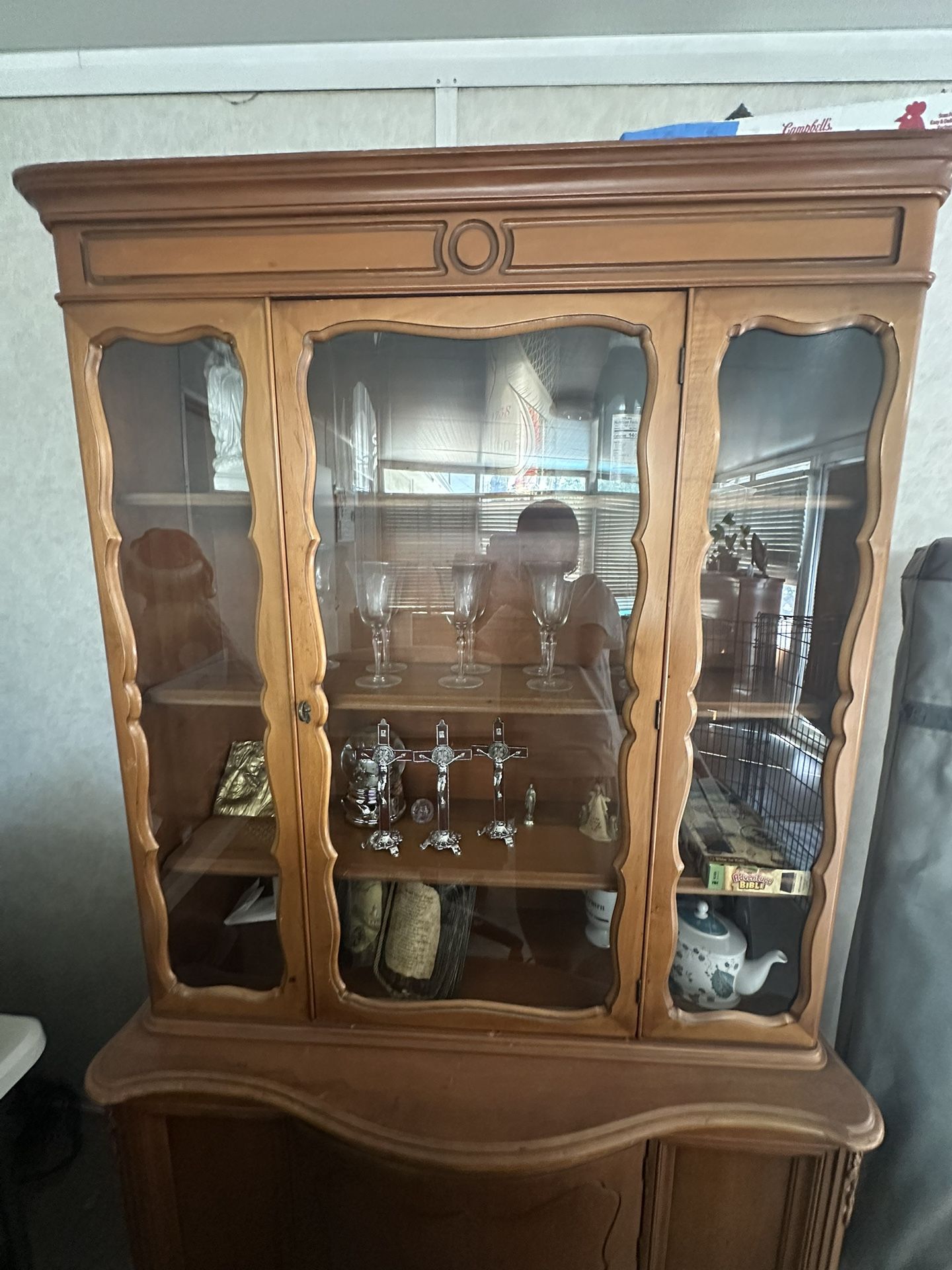1960’s Antique China Cabinet & Buffet Table