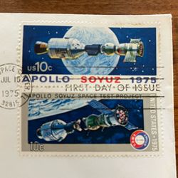 Apollo Space Postage Stamps 1975
