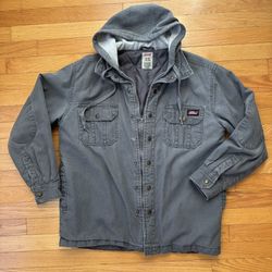 Men Medium - Vintage Dickies Chore Jacket Coat Button Up Hoodie 