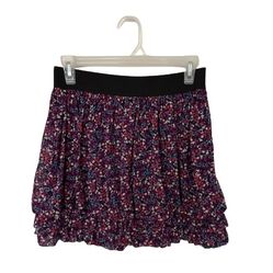 Express Woman’s Skirt Floral Purple, Sz S