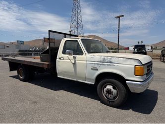 1990 FORD F-350 7.5 GAS FLATBED