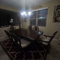 Wood Dining Table + Chairs Set!