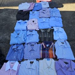 25 Used Brand Name Shirts. Large