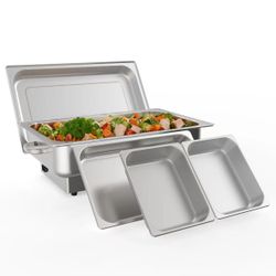 Garvee 9QT(1x1/1+ 2x1/2Pan)Electric Chafing Dish with Temperature Control $60 