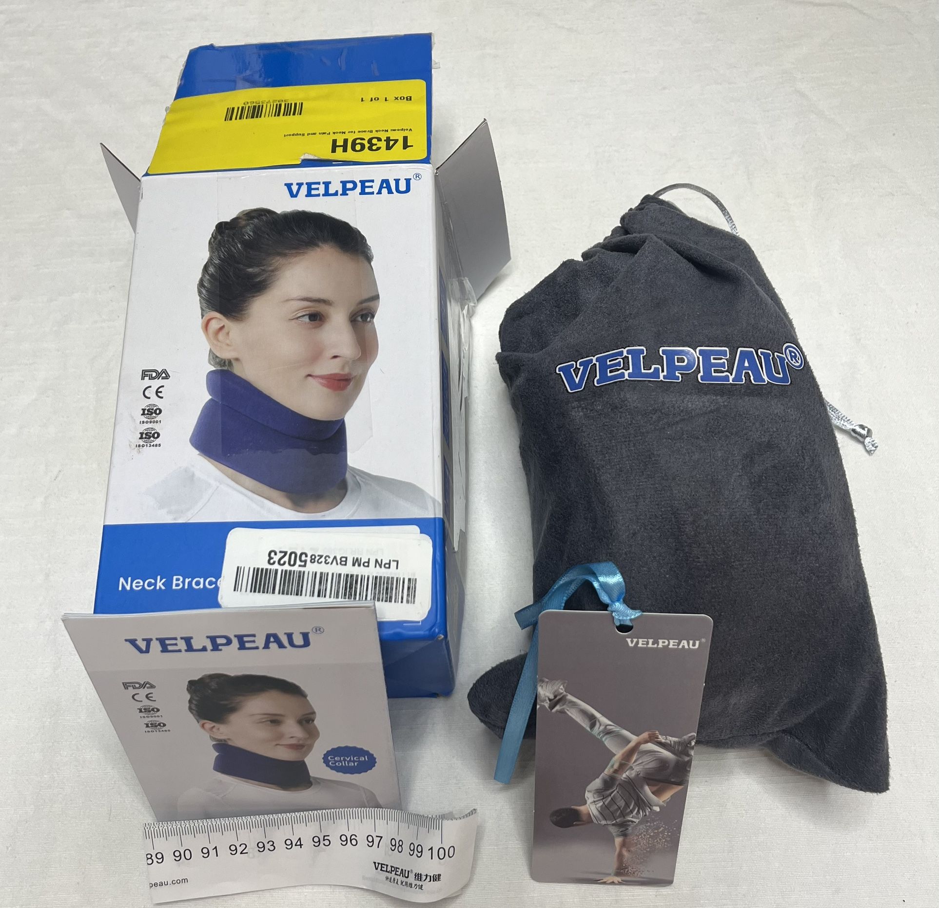 Velpeau Neck Brace for Neck Pain and Support - Soft Cervical Collar for Sleeping