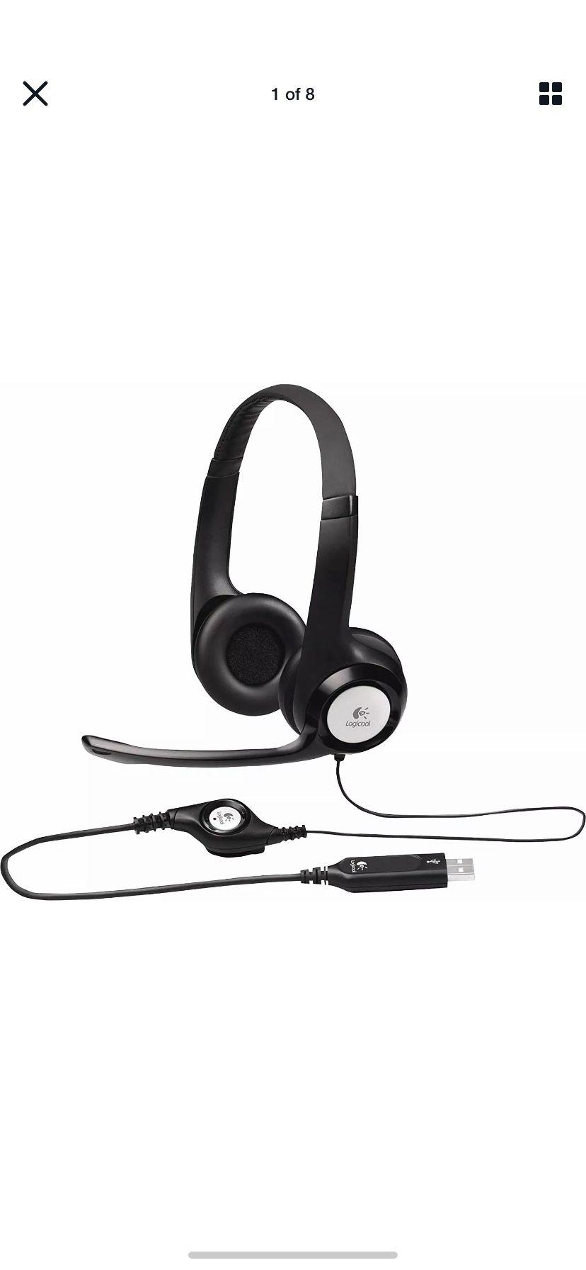 Logitech USB Headset H390 with Noise Cancelling Mic | USA | ready to ship