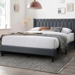 Queen Grey Euro Plain With Ortho Matres!!