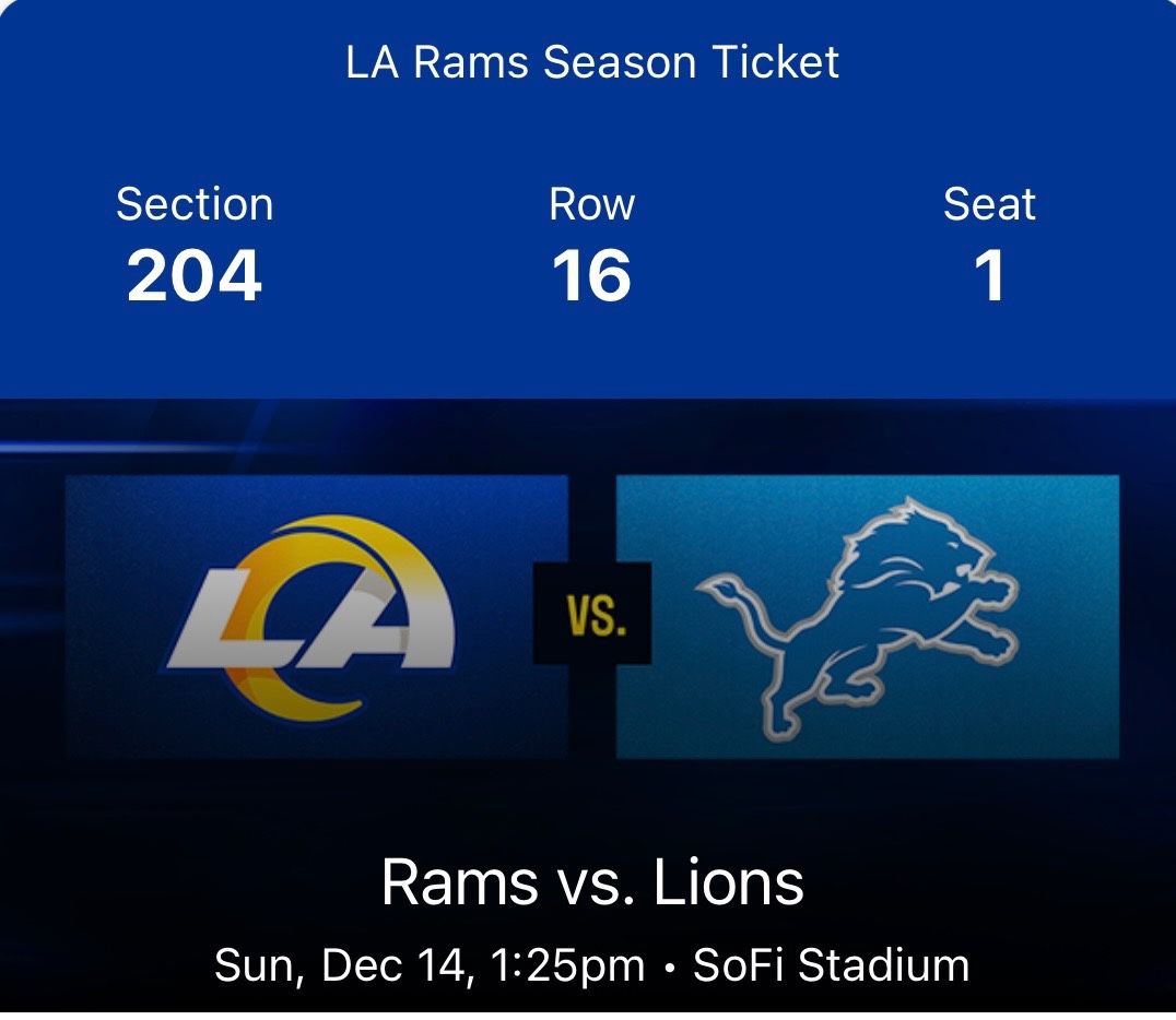 Rams vs Lions