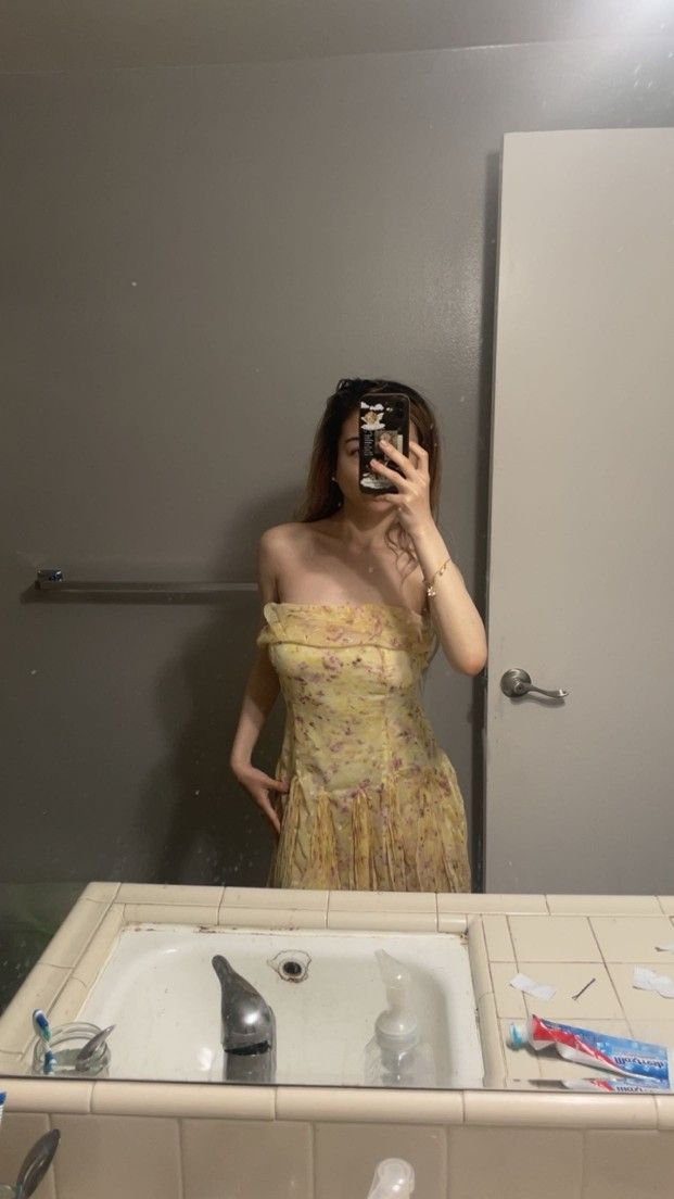 Yellow Floral Dress