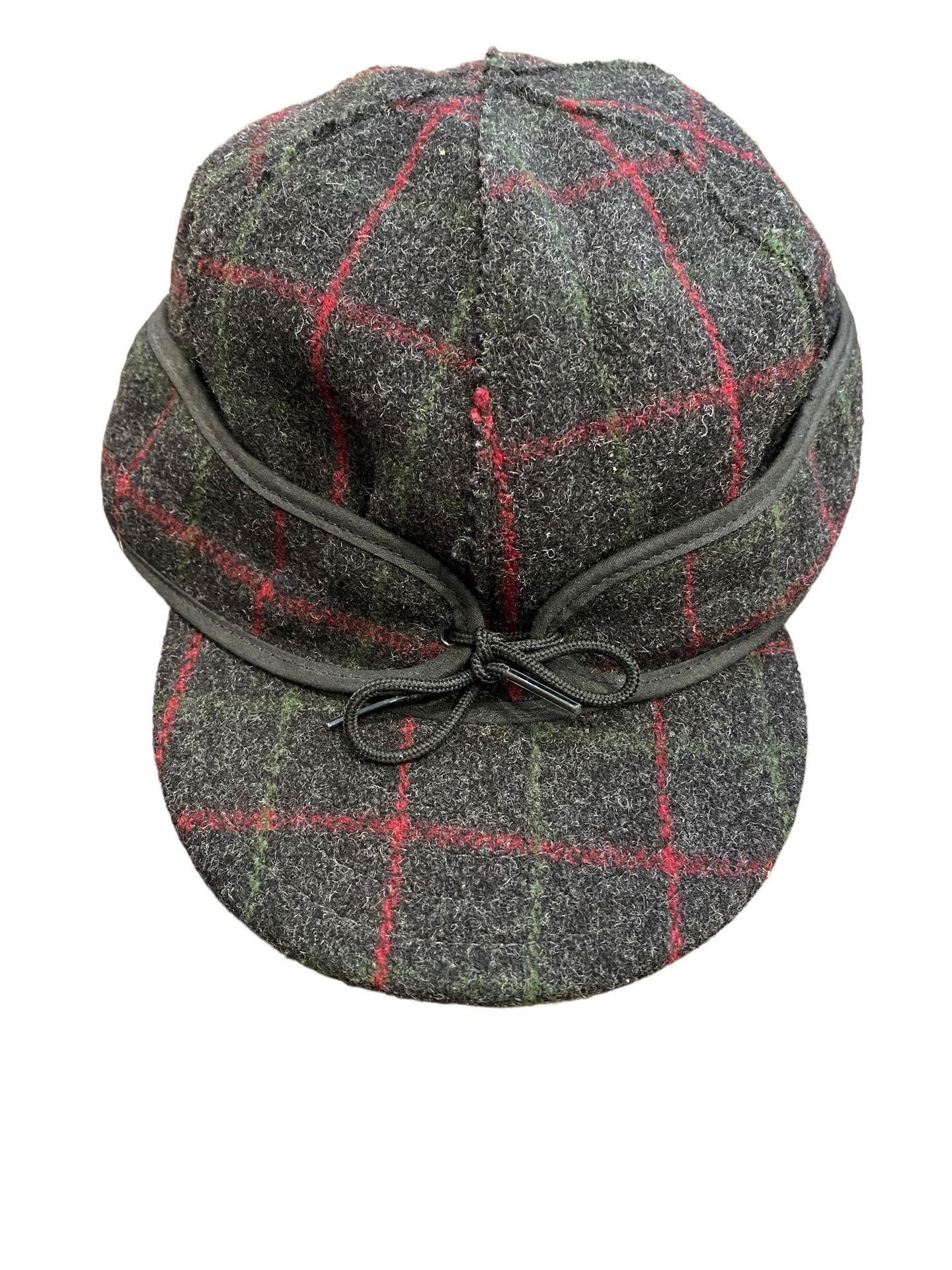 Stormy Kromer Cap Size 7 3/4 Plaid Recycled Wool Hat Embroidered Logo