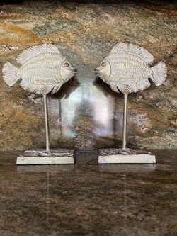 Gold Metal Fish Accents