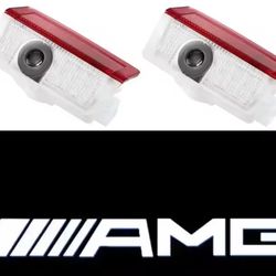 2Pcs LED Light Car Door Projector Lamps Accessories For Mercedes Benz AMG A B C M ML GLA GLS E Class W176 W205 W166 W246 W