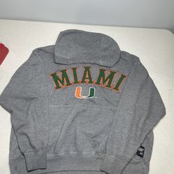 Grey Vintage University Of Miami Hoodie  