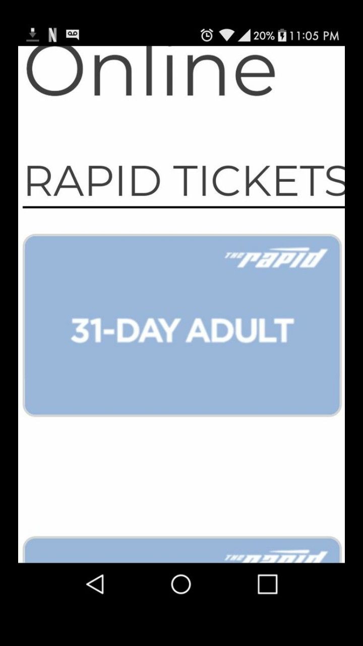 New 31 day adult pass