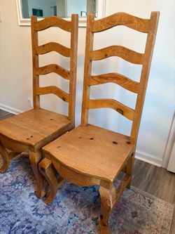 6 Beautiful Oak Dining Chairs