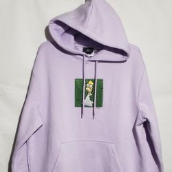 H & M the Simpsons Homer MEME Regular Fit Lilac Hoodie Sweatshirt Mens size Large 