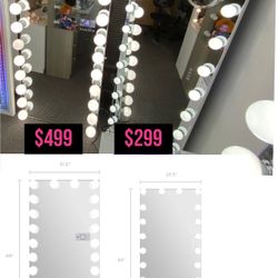New Full Body LENGHT Hollywood Mirrors W Bluetooth 