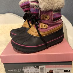 GIRLS' LONDON FOG TODDLER LIL TOTTENHAM WINTER BOOTS 10M