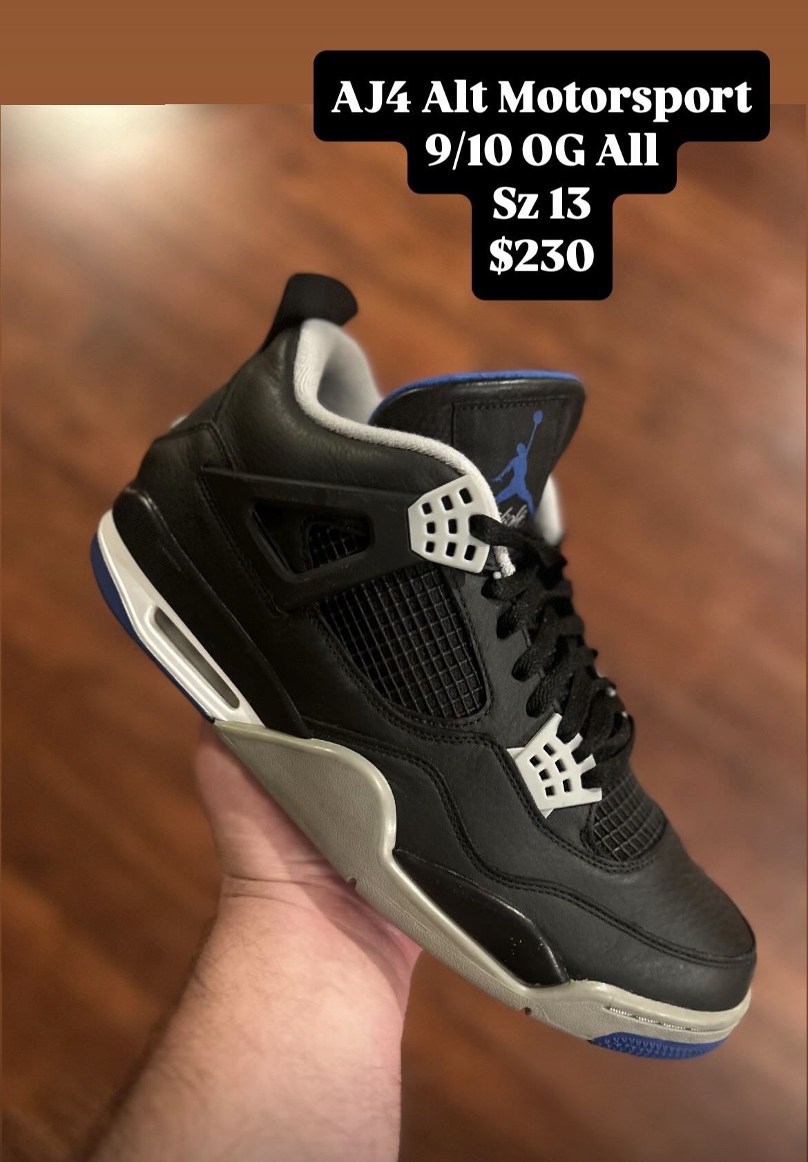 Jordan 4 Alternate Motorsports 9/10 OG All Size 13