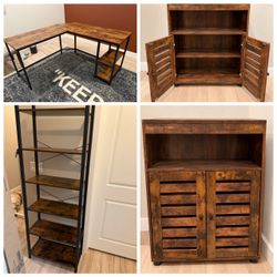 $350 or Best Offer: 3-Piece Matching Office Furniture Set – Desk, Bookcase & Cabinet